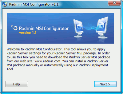 Radmin MSI Configurator